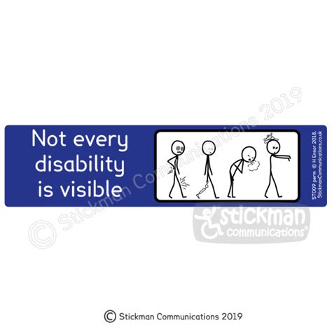 Hidden Disability Sticker Stickman Communications