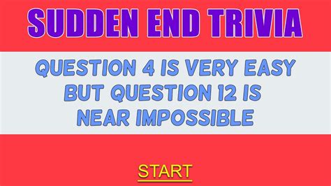 Sudden End Trivia You Will Fail At Question 12 Youtube