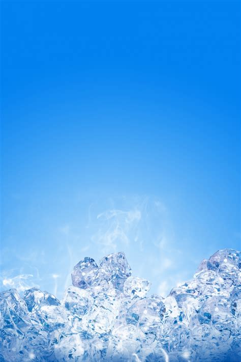 Blue Ice Cubes Cool Summer H5 Background Material Wallpaper Image For