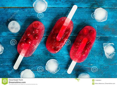 Homemade Red Cherry Ice Cream Stock Image Image Of Closeup Berry
