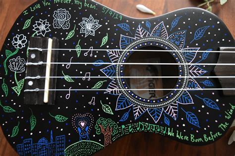 Custom Unique Hand Painted Ukulele Your Own Design And Ideas Etsy