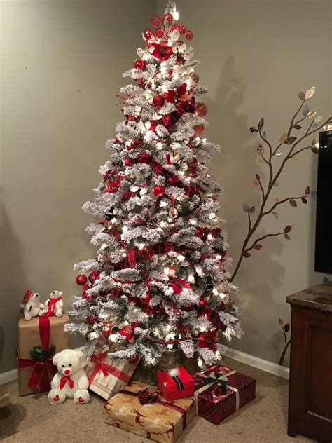 10 Flocked Christmas Tree Decor Decoomo