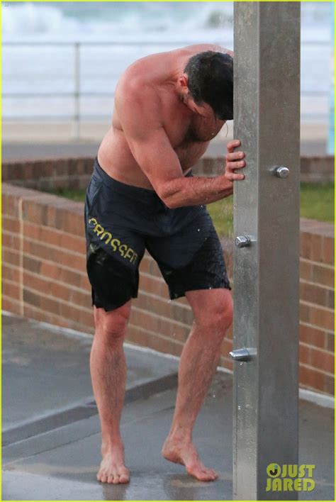 Hugh Jackman Bares His Hot Body During An Outdoor Shower Photo