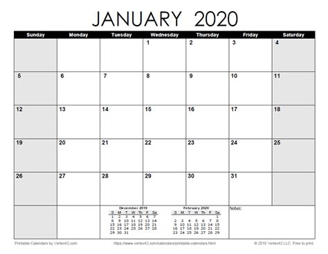 Quickly print a yearly 2022 calendar. Download the Printable Monthly 2020 Calendar | Excel ...