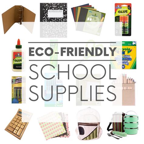 Eco Friendly School Supplies Of Houses And Trees