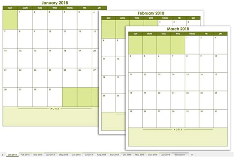 Calender Without Numbers And Month Excel Calendar Template Excel