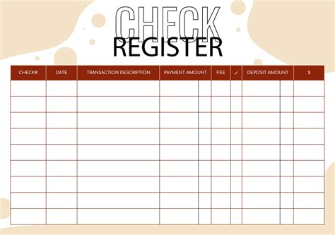 4 Best Free Printable Checkbook Register Templates