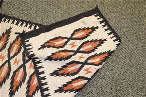 Sold Price Four Mexican Navajo Style Rugs Blankets In Black Rust