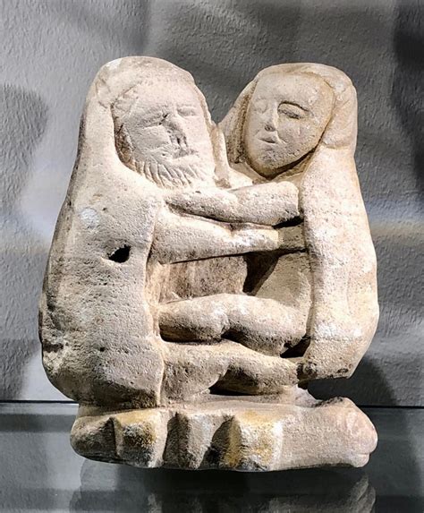 Greek Archaic Limestone Sculpture Representing Zeuss Wedding At 1stdibs