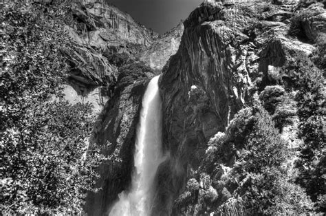 Lower Yosemite Falls Bw Photograph By Bruce Friedman Fine Art America