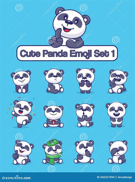 Panda Characters Vector Set Pandas Animal Character In Cute Crying