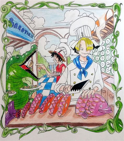 Sanji Cooking One Piece Luffy Colored By Gustavo4l On Deviantart