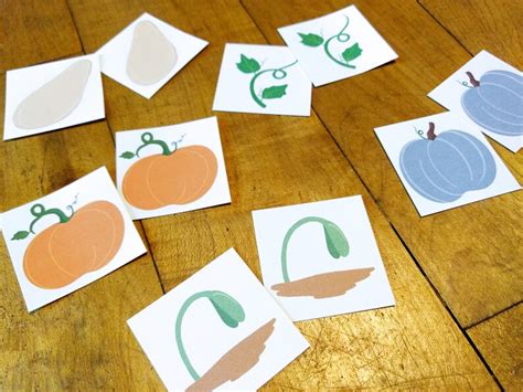 Pumpkin Matching Game Printable Memory Game Fall Activity Etsy