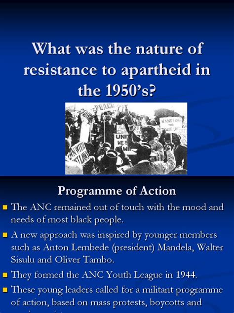 What Was The Nature Of Resistance To Apartheid Apartheid African