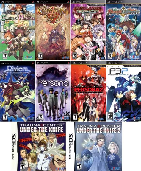 Video Games Plus Restocks Atlus Playstation Portable And Nintendo Ds
