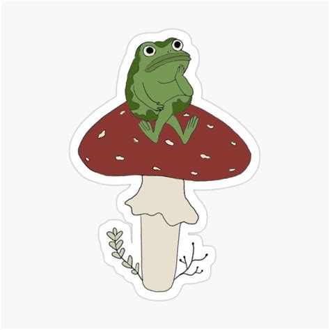 Maybe you would like to learn more about one of these? Over the Garden Wall frog on mushroom Sticker by ...