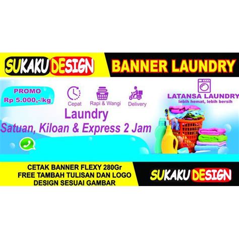 Jual Spanduk Banner Usaha Laundry X Meter X Indonesia Shopee