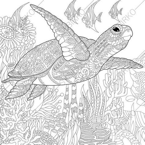 Adult Coloring Pages Full Size Sea Turtle