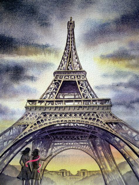 Eiffel Tower Paris Painting By Irina Sztukowski