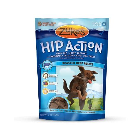 Zukes Hip Action Treats With Glucosamine Roasted Beef 1 Lbs For 35