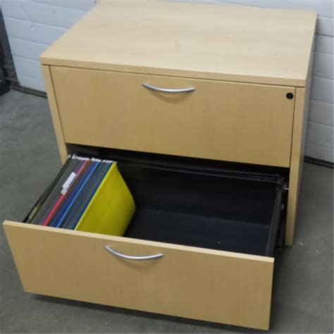 Select a filing cabinet with features like locking drawers for increased security or casters for mobility. Blonde 2 Drawer Lateral File Cabinet, Locking - Allsold.ca ...