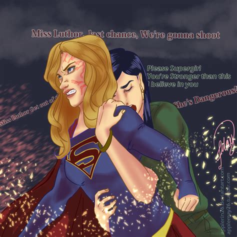 Supergirl Flying With Lena Luthor Holding On To Her Supercorp Fanart Supergirl Kara Danvers