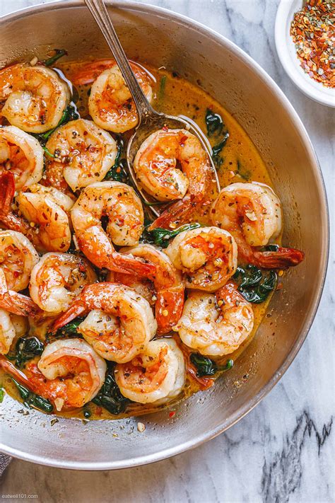 Garlic Butter Spinach Shrimp Recipe Easy Shrimp Recipe — Eatwell101