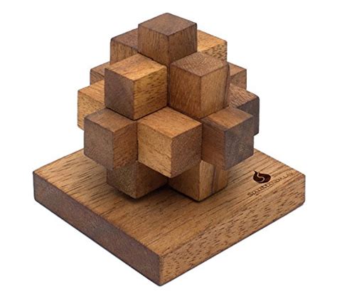Galactic Handmade And Organic 3d Brain Teaser Wooden Puzzle For Adults