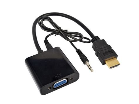 That said, vga cables are only able to transmit a video. HDMI to VGA Converter (with Audio)