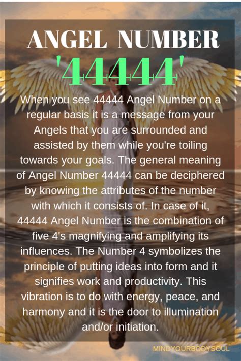 44444 Angel Number And Its Meaning Mind Your Body Soul