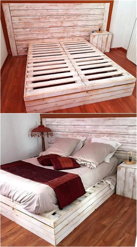 Creative And Cheap Diy Wood Pallet Bed Ideas Wood Pallet Beds Pallet