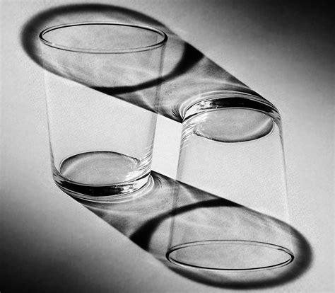 Inverted Glass Light And Shadow Photography Still Life Photography