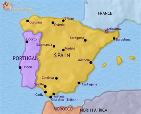 Map Of Spain 750 Ce History Of The Islamic Conquest Timemaps