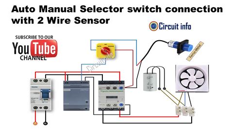 Auto Manual Selector Switch With Wire Sensor Connection Diagram