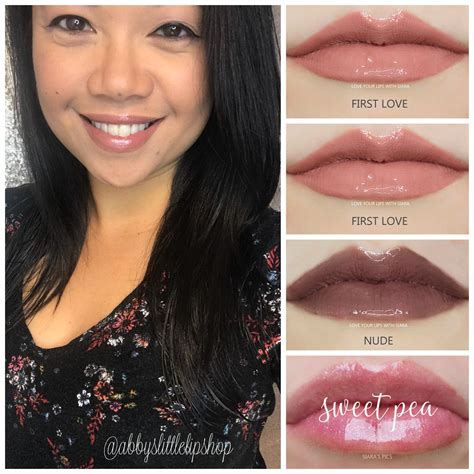 First Love And Nude Lipsense Combo With Sweet Pea Gloss Makeup Geek