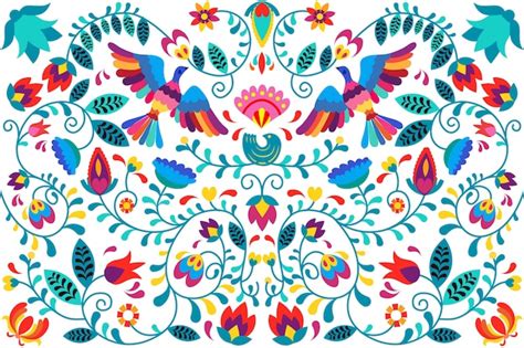 Colorido Fondo Mexicano En Diseño Plano Vector Gratis