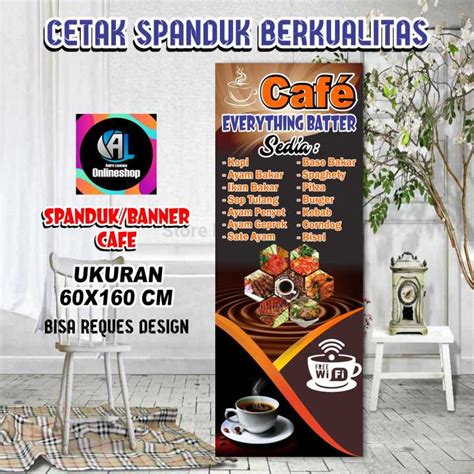 Banner Berdiri Spanduk Cafe Lazada Indonesia