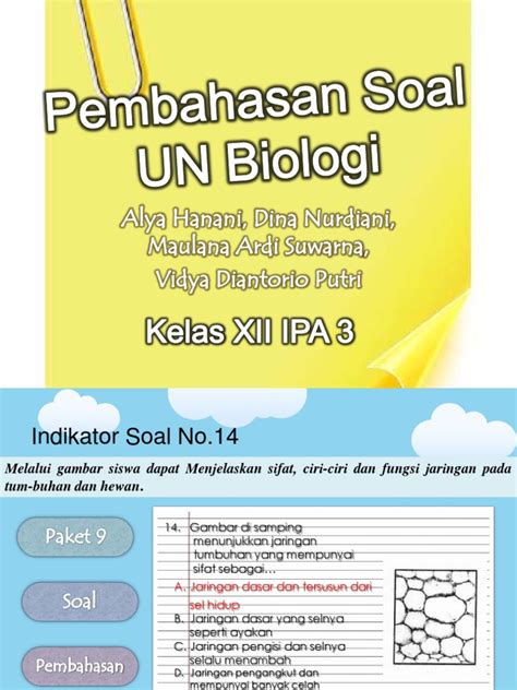 Distributed by 122770758 un biologi sma ipa 2006 soal pembahasan. Pembahasan Soal UN Biologi