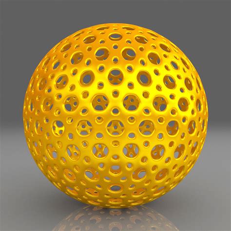 Perforated Sphere Shape 3d Print Model 3d Model 3d Printable Cgtrader