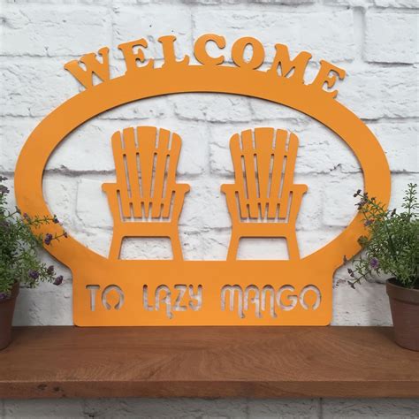 Summer Welcome Sign Metal Welcome Sign For Summer Fun Etsy Metal