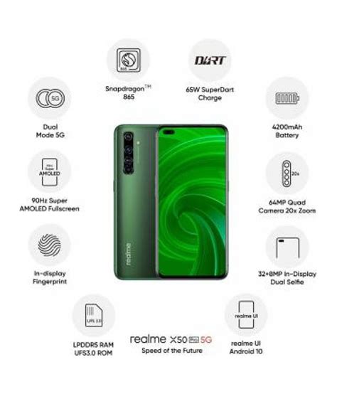 Realme 8 5g (supersonic black, 128 gb) features and specifications include 4 gb ram, 128 gb rom, 5000 mah battery, 48 mp back camera and 16 mp front camera. 2020 Lowest Price Realme X50 Pro 5g (8gb Ram + 128gb ...