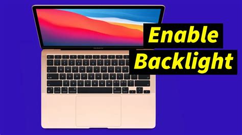How To Turn On Keyboard Light On Macbook Air Enable Keyboard Light Youtube