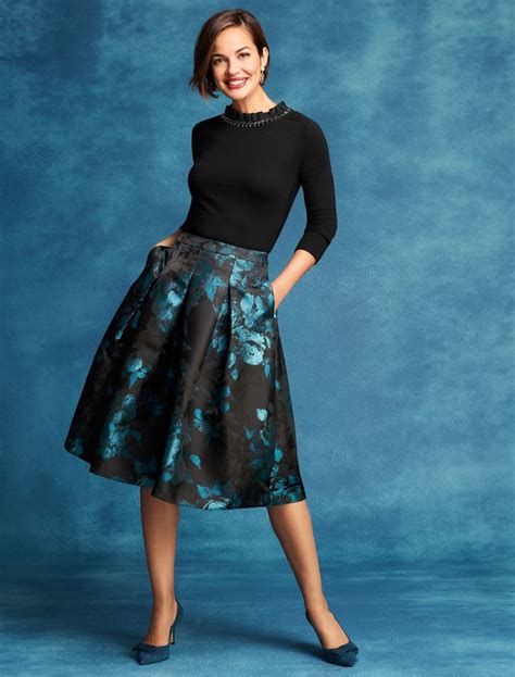 Elevate Any Occasion With A Full Skirt In This Striking Painterly Blue