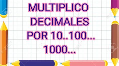 Atividade Multiplicação Por 10 100 1000