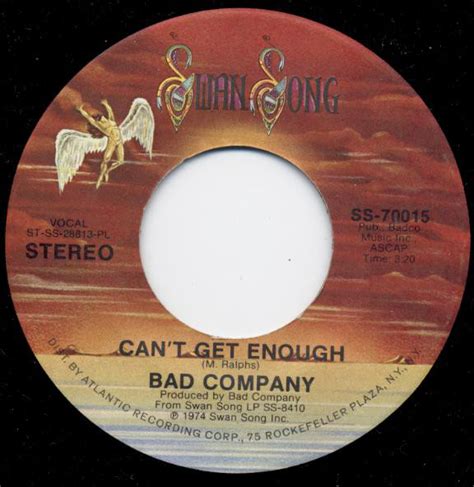 Bad Company Cant Get Enough 1974 Plastic Products Vinyl Discogs