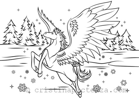 Căutaţi prin 52583 desene de colorat şi unirea punctelor. Unicorn de colorat - Planse de colorat cu cai inaripati