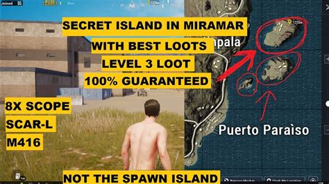 Pubg Mobile Secret Island In Miramar With Best Loots 100 Guaranteed