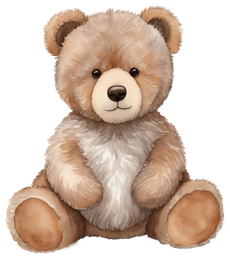 Cute Teddy Bear Illustration Ai Generative 33692083 Png