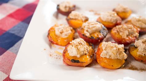 Grilled Peaches With Cinnamon Honey Ricotta Youtube