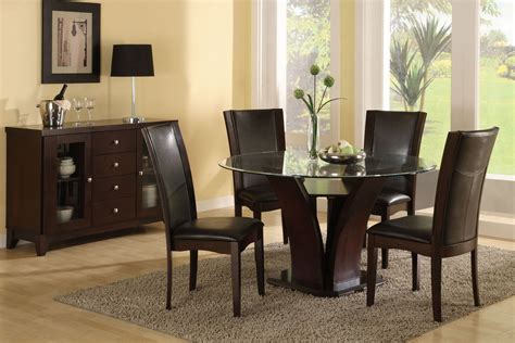 Available in white, espresso, pink and gray. Jacob Dining Table & 4 Brown Chairs at Gardner-White
